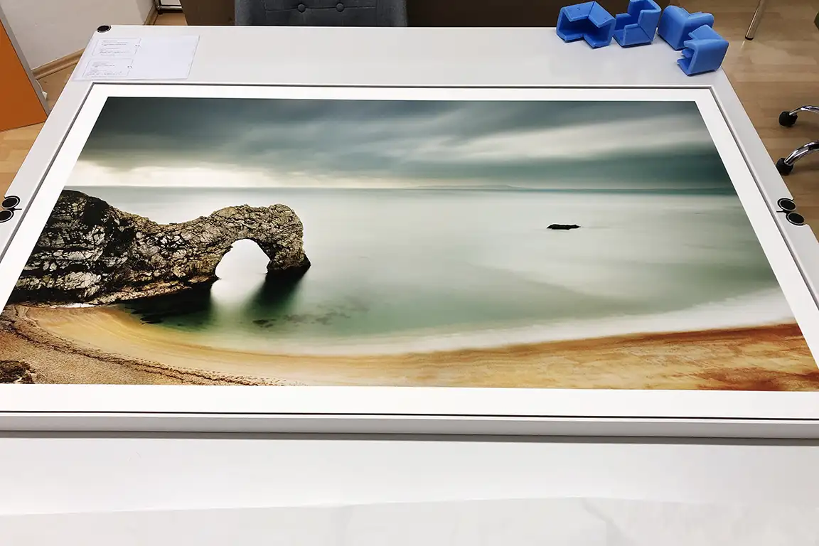 Schattenfugenrahmen weiß, Durdle Door Print