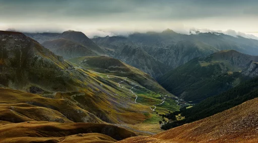 Pass Col de la Bonette in Frankreich, Ansicht der Südostrampe